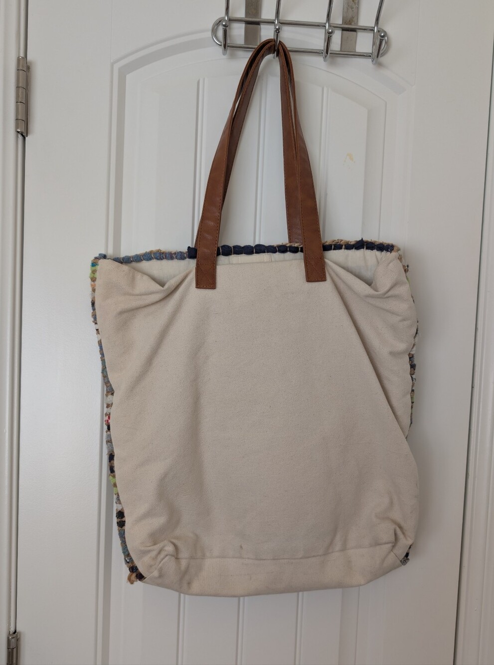 Multicolor Chindi Rug Tote - Picture 6 of 8